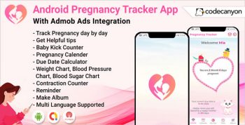 Android Pragnacy Tracker for Women - Period Calendar, Baby kick counter, Pregnancy tips, Reminder