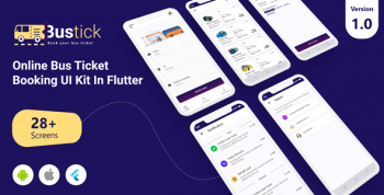 BusTick - Online Bus Ticket Booking App UI Kit in Flutter