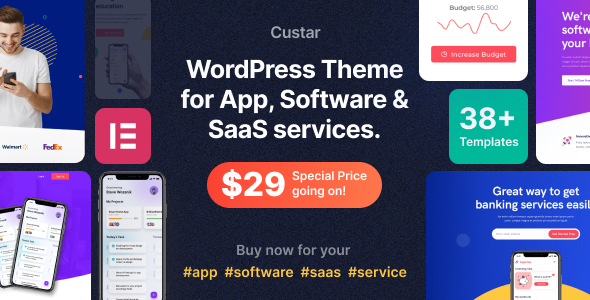 Custar - Software & App WordPress Theme Custar - Software & App WordPress Theme