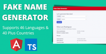 Fake Name Generator Full Production Ready App (Angular 11 & Typescript)