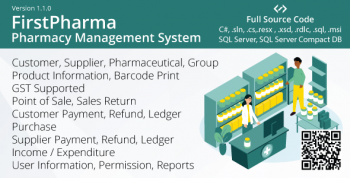 FirstPharma - Pharmacy Management System (POS, GST, C#, MSSQL)