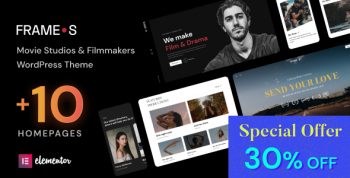 Frames - Movie Studios & Filmmakers WordPress theme