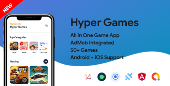 Hyper Games - All in One Game App | AdMob | Unlimited Games | Android + iOS