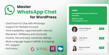 Master WhatsApp Chat For WordPress