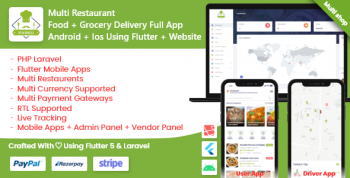 Multi Restaurant Vendor Food Grocery Delivery App Flutter laravel