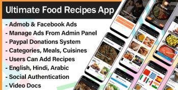 Ultimate Food Recipes App with Admin Panel