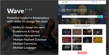 Wave - Powerful Freelance Marketplace System with ability to change the Users