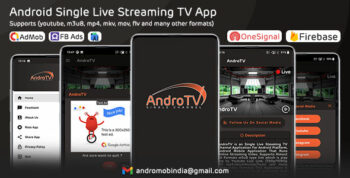 AndroTV - Android Single TV App (Live Streaming) with Admob  & FAN