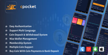 Cpocket – CryptoCurrency Wallet Flutter App