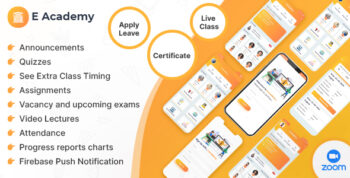 E-Academy - Online Classes / Institute / Tuition And Course Management (Android App + Admin Panel)