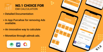 Emi A Financial Calculator Android app with Admob and Facebook ads.