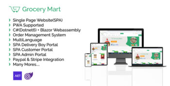 GroceryMart - (Grocery, Pharmacy, eCommerce, Store) Website / (Dotnet 6 BlazorWebassembly + SPA+PWA