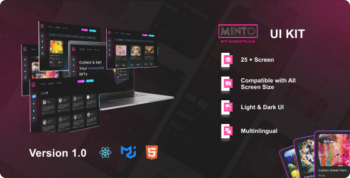 Minto - ReactJs NFT Marketplace UI kit