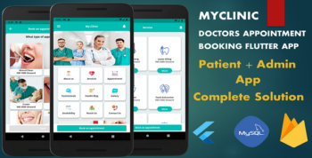 Myclinic - Doctors Appointment Booking App (Admin + Patient) | Complete Solution | Flutter