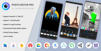 Photo Editor Lab - Profile Maker & Change Bg Effect - 7 Ad Networks & In-app purchase