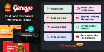 Restaurant Fast Food & Delivery WooCommerce Theme - Gloreya