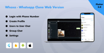 Whoxa Web - Whatsapp Chat Web App | Whatsapp web | Whatsapp web app with Admin Panel