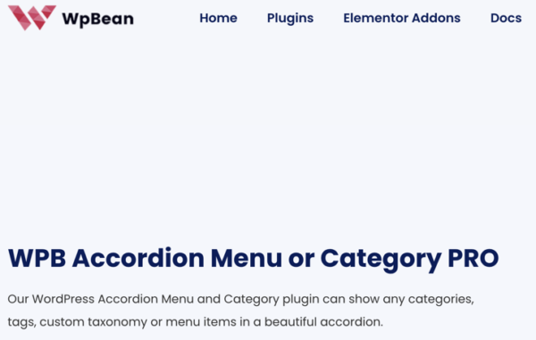 WPB Accordion Menu or Category PRO