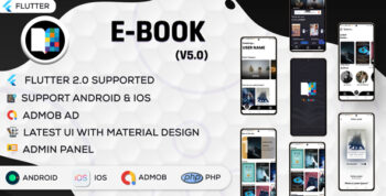 Flutter EBook App (Online eBook Reading, Download eBooks,Books App) Pdf and Epub Supported | v5.0