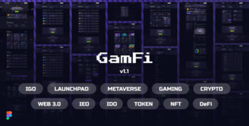 GamFi - Metaverse Web3 IGO/IDO Token Launchpad Figma Template