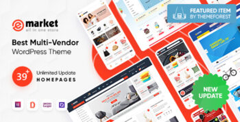eMarket - All-in-One Multi Vendor MarketPlace Elementor WordPress Theme (39 Indexes, Mobile Layouts)