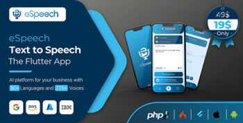 eSpeech - Text to Speech Flutter Full App