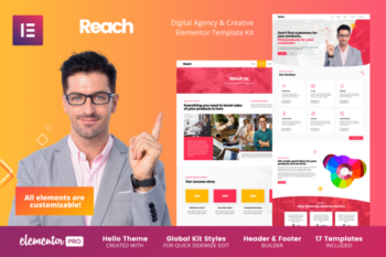 Reach - Digital Agency & Creative Elementor Template Kit