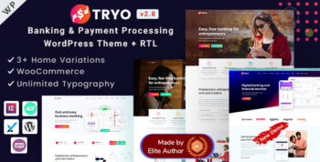 Tryo - Elementor Online Banking & Money Transfer WordPress Theme