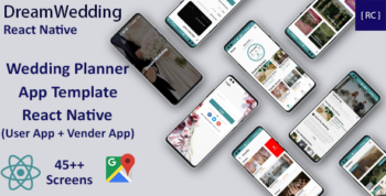 Wedding Planning Android App Template + iOS App Template | 2 Apps | React Native | DreamWedding