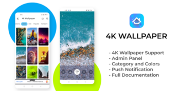 4K Wallpaper App with Live Wallpaper and Admin Panel