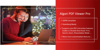 Algori PDF Viewer Pro for WordPress Gutenberg