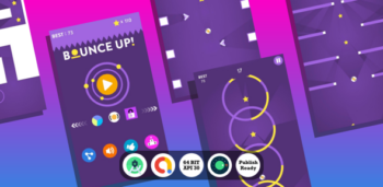 Bounce Up Android Game with Admob Ads + reward video + Android Studio + ready to publish