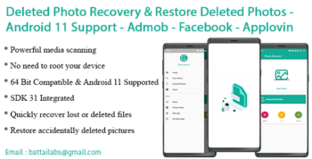 Deleted Photo Recovery & Restore Deleted Photos - Android 11 Support - Admob - Facebook - Applovin