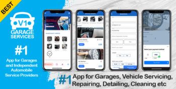 Flutter - Car Bike Van Truck Motor Vehicle Automobile Cleaning Detailing Servicing Repair Garage App