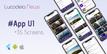 Lucodeia News - Flutter 2 News App UI Kit | Dark Mode