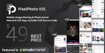 PixelPhoto IOS - Mobile Image Sharing & Photo Social Network