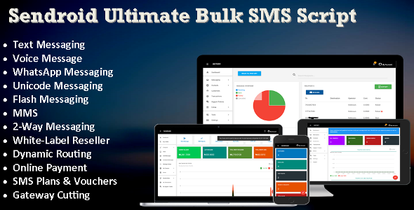 Sendroid - Ultimate Bulk SMS, WhatsApp and Voice Messaging Script with White-Label Reseller System Sendroid - Ultimate Bulk SMS, WhatsApp and Voice Messaging Script with White-Label Reseller System