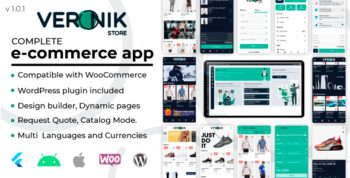 Veronik Store -  Flutter 2x - WooCommerce Android & Ios  e-commerce