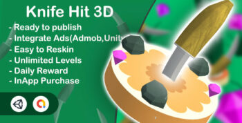 3D Knife Hit (Unity+Admob+Android+iOS)