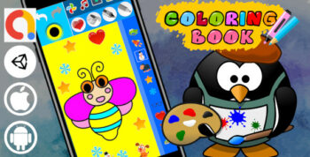 Coloring Book Portrait Unity Paint Kids Educational Game | Android and iOS with Admob ad