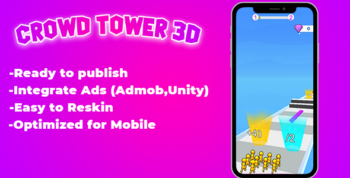 Crowd Tower 3D - Unity , Admob