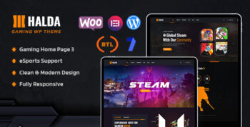 Halda - eSports and Gaming WordPress Theme