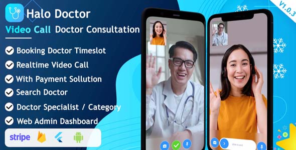 Halo Doctor - Video Call Doctor Booking Appointment Timeslot with Firebase
