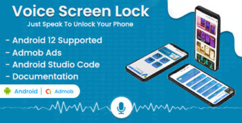 Voice Screen Lock - Admob ads | Android app (Android 12 Supported)