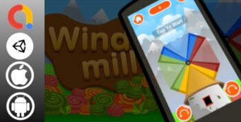 Windmill Unity Casual Game Project with Admob ad for Android and iOS
