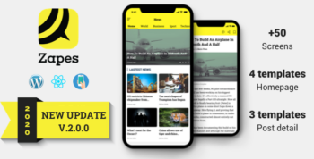 Zapes - React Native mobile application for Wordpress