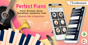 Android Piano Music App - Guitars, Saxophones, Trumpets, Flutes, and Xylophones