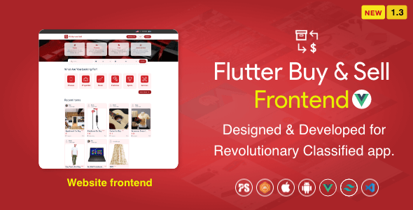 BuySell Frontend with Vue.js and PHP Backend (Olx, Mercari, Carousell, Classified ) Full App (1.3)