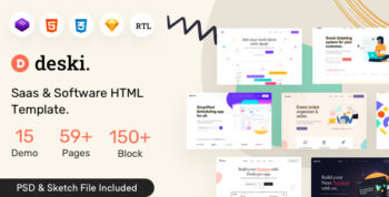 Deski - Saas & Software HTML  + RTL Template