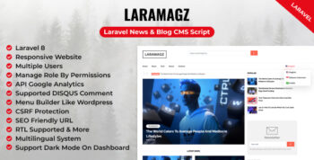Laramagz - Laravel News & Blog CMS Script